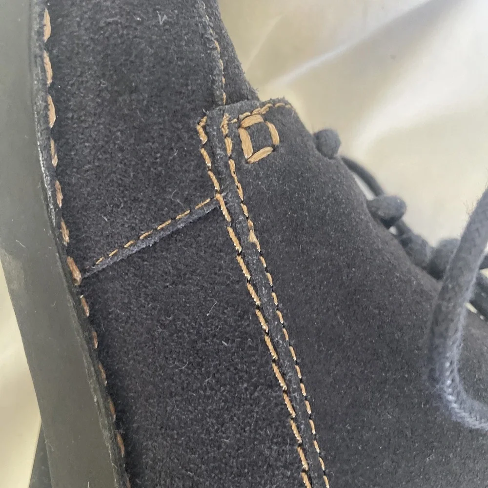 Clarks Womens 15260 Chukka Lace Up Navy Blue Suede Ankle Boots Size 5M 2015‎